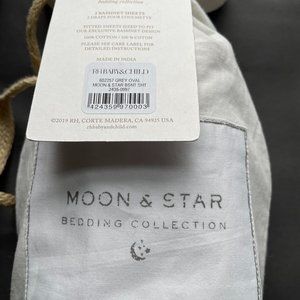 Restoration Hardware Moon & Star Oval Bassinet Sheets (Set Of 2)
